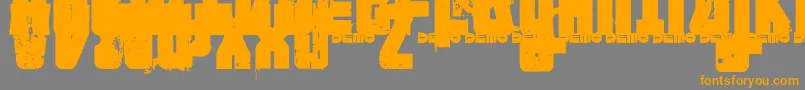 Ftnipd Font – Orange Fonts on Gray Background
