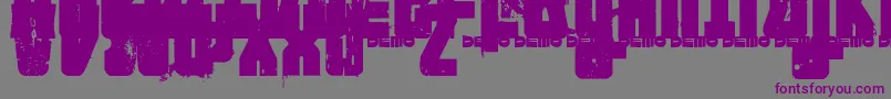 Ftnipd Font – Purple Fonts on Gray Background