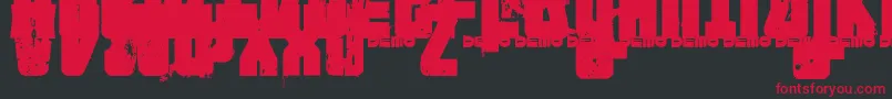 Czcionka Ftnipd – czerwone czcionki na czarnym tle