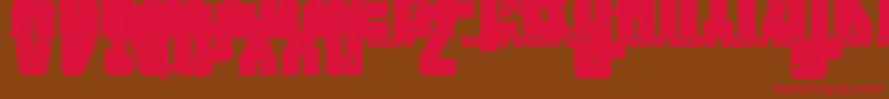 Ftnipd Font – Red Fonts on Brown Background