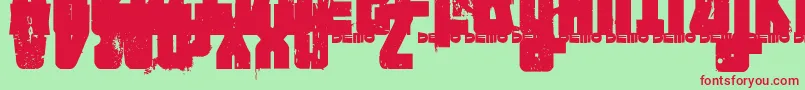 Ftnipd Font – Red Fonts on Green Background