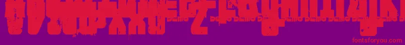 Ftnipd Font – Red Fonts on Purple Background