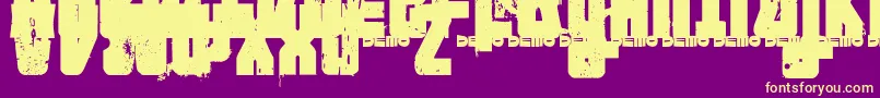 Fonte Ftnipd – fontes amarelas em um fundo roxo