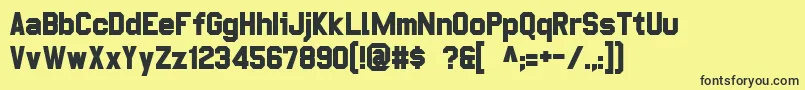 PopWarner Font – Black Fonts on Yellow Background