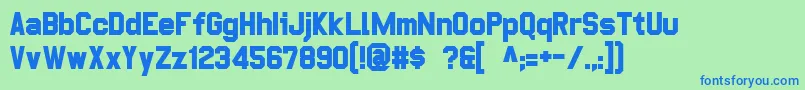 Więcej informacji o czcionce PopWarner Czcionka PopWarner – niebieskie czcionki na zielonym tle