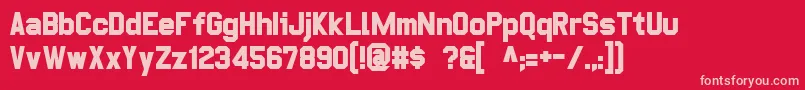 Saiba mais sobre a fonte PopWarner Fonte PopWarner – fontes rosa em um fundo vermelho