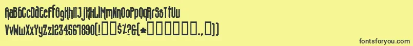 Concs Font – Black Fonts on Yellow Background