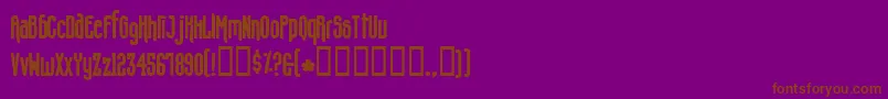 Concs Font – Brown Fonts on Purple Background