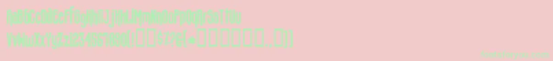 Concs Font – Green Fonts on Pink Background