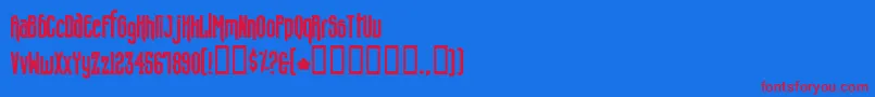 Concs Font – Red Fonts on Blue Background
