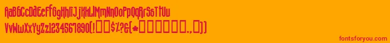 Concs Font – Red Fonts on Orange Background
