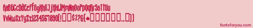 Concs Font – Red Fonts on Pink Background