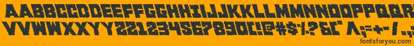 Шрифт Kcommandoleft – чёрные шрифты на оранжевом фоне