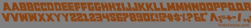 Kcommandoleft Font – Brown Fonts on Gray Background