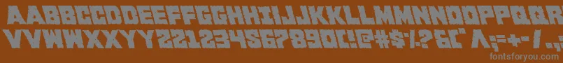 Kcommandoleft Font – Gray Fonts on Brown Background