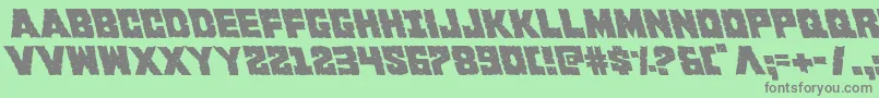 Kcommandoleft Font – Gray Fonts on Green Background