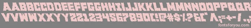 Kcommandoleft Font – Pink Fonts on Gray Background
