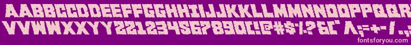 Kcommandoleft Font – Pink Fonts on Purple Background