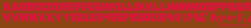 Kcommandoleft Font – Red Fonts on Brown Background