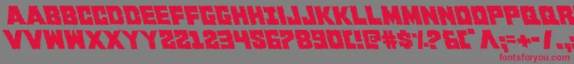 Kcommandoleft Font – Red Fonts on Gray Background