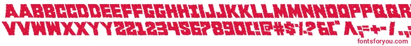 Kcommandoleft Font – Red Fonts on White Background