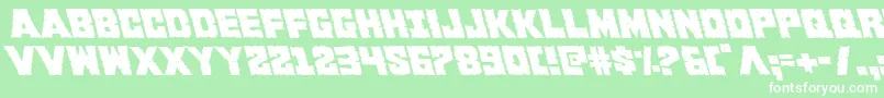 Kcommandoleft Font – White Fonts on Green Background