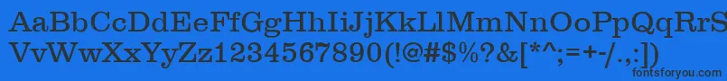 Шрифт ClarendonLightDtc – чёрные шрифты на синем фоне
