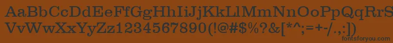 フォントClarendonLightDtc – 黒い文字が茶色の背景にあります