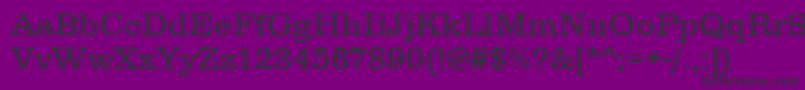 フォントClarendonLightDtc – 紫の背景に黒い文字