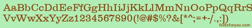 Шрифт ClarendonLightDtc – коричневые шрифты на зелёном фоне