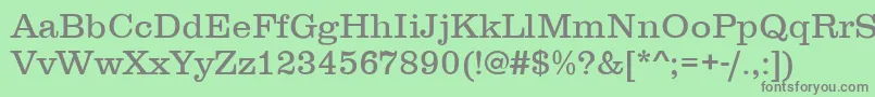 フォントClarendonLightDtc – 緑の背景に灰色の文字