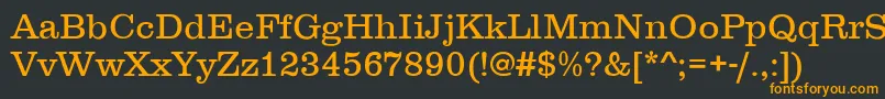 フォントClarendonLightDtc – 黒い背景にオレンジの文字