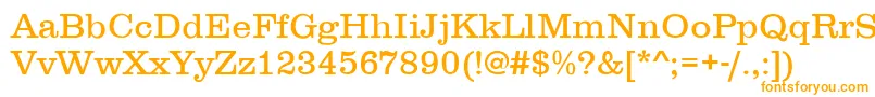 ClarendonLightDtc Font – Orange Fonts on White Background