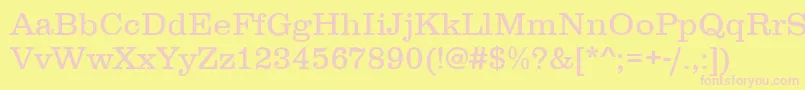 ClarendonLightDtc Font – Pink Fonts on Yellow Background