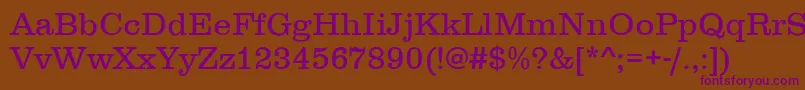 Шрифт ClarendonLightDtc – фиолетовые шрифты на коричневом фоне
