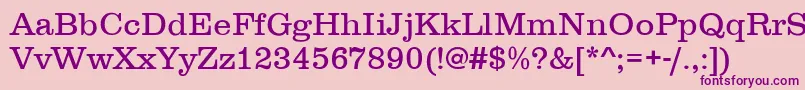 ClarendonLightDtc Font – Purple Fonts on Pink Background