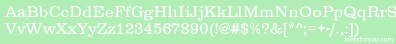 ClarendonLightDtc Font – White Fonts on Green Background