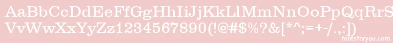 ClarendonLightDtc Font – White Fonts on Pink Background