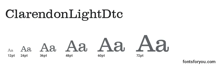 ClarendonLightDtc Font Sizes