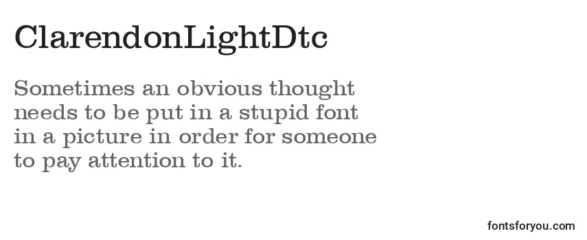 Review of the ClarendonLightDtc Font