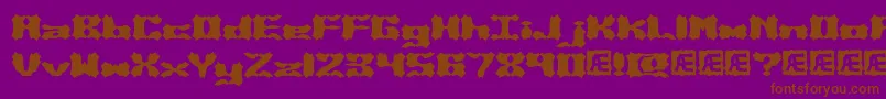 Vanished Font – Brown Fonts on Purple Background