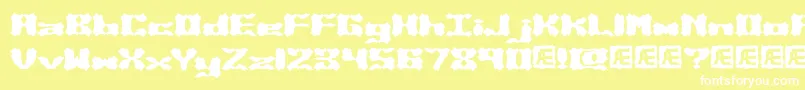 Vanished Font – White Fonts on Yellow Background