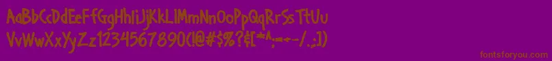 En savoir plus sur la police Handab ffy Police Handab ffy – polices brunes sur fond violet
