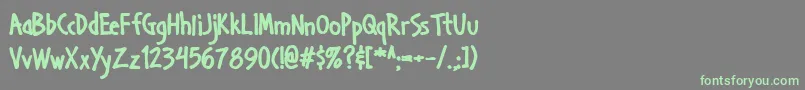 More about Handab ffy Font Handab ffy Font – Green Fonts on Gray Background
