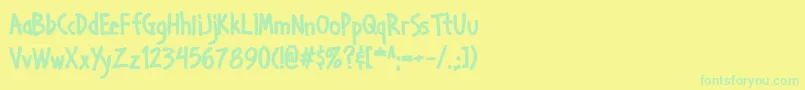 fuente Handab ffy – Fuentes Verdes Sobre Fondo Amarillo