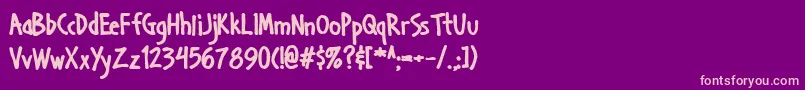 Шрифт Handab ffy – розовые шрифты на фиолетовом фоне