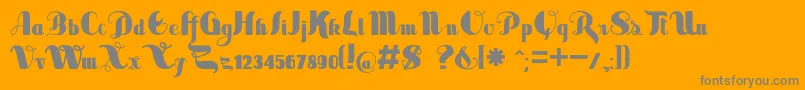 フォントSaborLimitedFreeVersion – オレンジの背景に灰色の文字