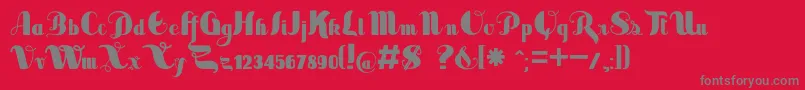 SaborLimitedFreeVersion Font – Gray Fonts on Red Background
