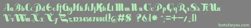 SaborLimitedFreeVersion Font – Green Fonts on Gray Background
