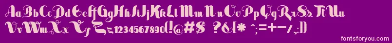 SaborLimitedFreeVersion Font – Pink Fonts on Purple Background